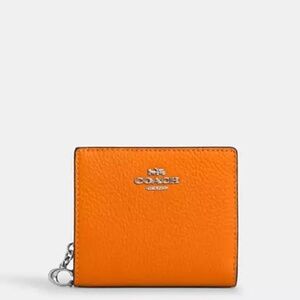 Coach Snap Wallet in Orange - NWT